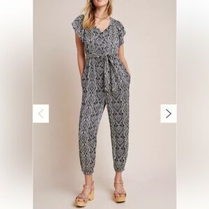 NWT Anthropologie Zadie Satin Jumpsuit Size 8